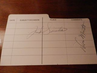 Frank Sinatra,  Dean Martin Signed Comment Card Rare