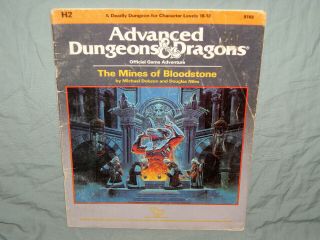 Ad&d 1st Ed Module - H2 The Mines Of Bloodstone (hard To Find And Very Rare)