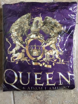 Queen Adam Lambert 2019 Vip Rhapsody Tour Boxer Robe Purple One Size | Rare