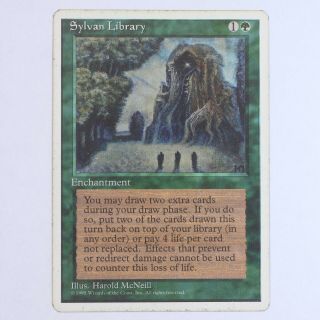 Sylvan Library 157 (1x Card) - Mtg 4th Edition,  Rare,  Hp,  (d)