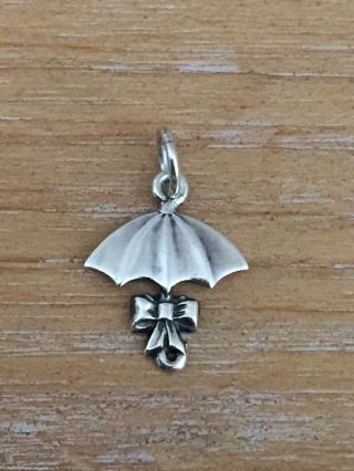 James Avery Rare Retired Umbrella Bow Charm Sterling
