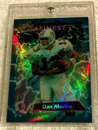 Dan Marino 1995 Topps Finest Booster Refractor With Coating 174 Rare Dolphins