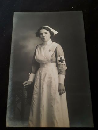 Ulster Volunteer Force Nurse Wwl Somme Postcard Rare