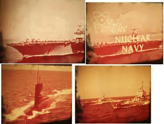 RARE 16MM FILM US NUCLEAR NAVY USS NAUTILUS USS ENTERPRISE CIRCA 1950 ' S 2