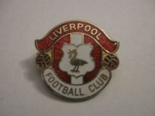 Rare Old Liverpool Football Club Crest Enamel Brooch Pin Badge Coffer