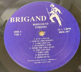 REM Bodycount At Tyrone ' s LP - Live 1980 RARE Vintage Vinyl R.  E.  M. 2