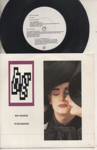 Boy George Rare 1987 Uk Promo Only 7 " Oop Pop P/c Single " To Be Reborn "