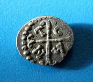 Rare Medieval Udefined Crusaders Silver Coin 1100 - 1120 Ad