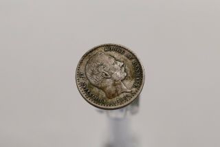 Denmark 10 Ore 1884 Silver Very Rare B10 Sk3329