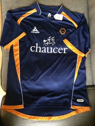 2007 Rare Wolverhampton Wanderers Fc Wolves Away Shirt Le Coq Sportif Large