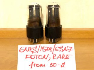 2x Vintage Rare Foton 6n8s / 1578 / 6sn7 / Ecc32 Ussr Double Triode From 50 - S