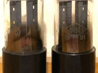 2x VINTAGE RARE FOTON 6N8S / 1578 / 6SN7 / ECC32 USSR Double TRIODE from 50 - s 2