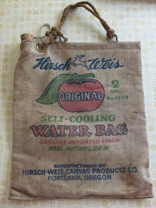Antique Rare 1930s - 1940s Accessory Hirsch Weis Water Bag Chevy Ford Mopar