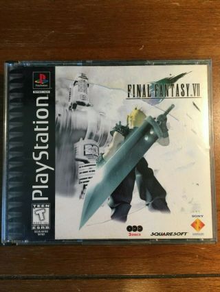 Final Fantasy Vii 7 Complete Black Label Sony Playstation 1 One Ps1 Rare Rpg