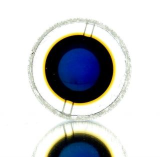 Rare Murano Sommerso Submerged Art Glass Ufo Space Age Bowl Corroso Insciso