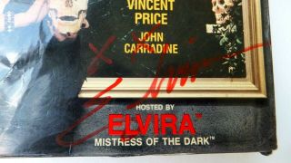 RARE Vtg ELVIRA Signed Mistress Thriller Video Monster Club VHS Big Box Only 2
