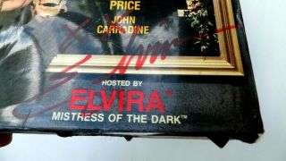 RARE Vtg ELVIRA Signed Mistress Thriller Video Monster Club VHS Big Box Only 8