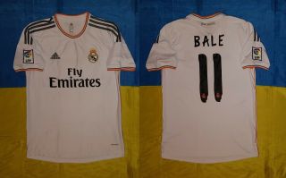 ● Rare Gareth Bale Fc Real Madrid 2013/2014 Home Shirt Adidas Size Men Adult M ●