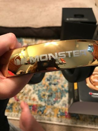 Monster 24k on - ear headphone gold Professional DJ w/ box RARE 5