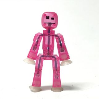 Lot5pcs Rare Zing Stikbot Pink ROBOT ANIMATION Single Action Figure Kid Toy Gift 2
