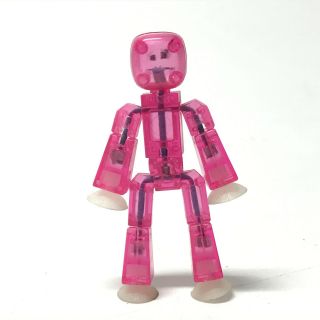 Lot5pcs Rare Zing Stikbot Pink ROBOT ANIMATION Single Action Figure Kid Toy Gift 3