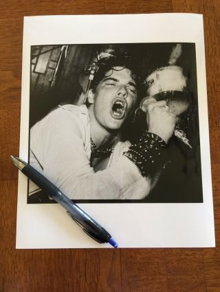 Rare Press Photo Of Darby Crash Of The Germs Punk Rock Group 8 X 10