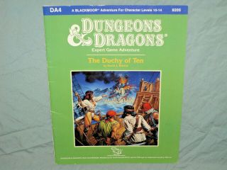 D&d 1st Edition Module - Da4 The Duchy Of Ten (very Rare With Map And Exc)