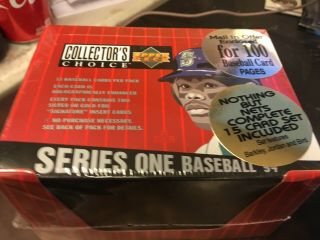 1994 Ud Collectors Choice Baseball Series 1 Jumbo Box Rare