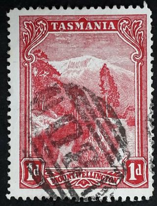 Rare Undated Tasmania Australia 1d Red Pictorial Stamp Num Cds 30 - Evandale