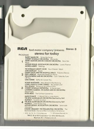 RARE FORD Factory 8 Track Demo Tape DAS2 0248 Mustang Thunderbird Bronco 1978 2