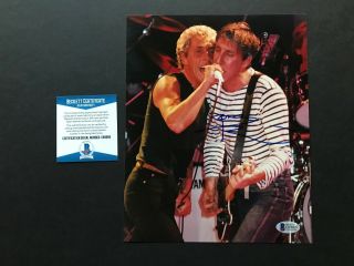 Pete Townshend Rare Signed Autographed The Who 8x10 Photo Beckett Bas Cert