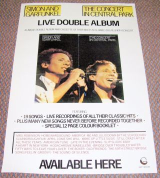 Simon And Garfunkel Rare Promo Poster 