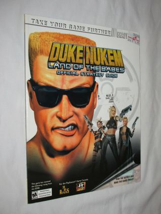 Duke Nukem Land Of The Babes Brady Games Official Strategy Guide (ps1) Rare