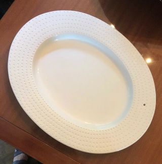 Nora Fleming Retired Swiss Dot Extra Large Oval Bowl 18.  5”x14.  5” Rare
