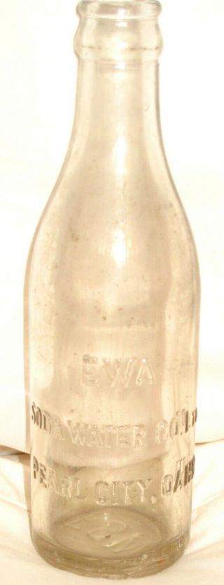 Rare Vintage Bottle Ewa Soda Water Co.  Ltd.  Pearl City,  Oahu 6 1/2 Oz 7 Days