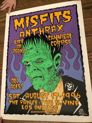 The Misfits Rare Concert Poster