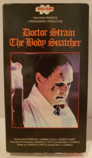1990 Doctor Strain The Body Snatcher Vhs Movie Cult,  Horror,  Gore,  Alchemy,  Rare