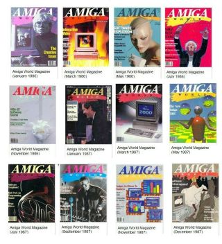 Vintage Amiga World Magazines 12 Rare Issues 1988,  In
