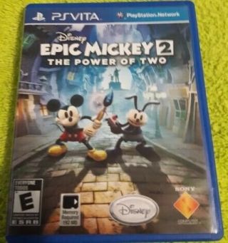 Ps Vita Rare Epic Mickey 2 The Power Of Two Ntsc Authentic Oop Playstation
