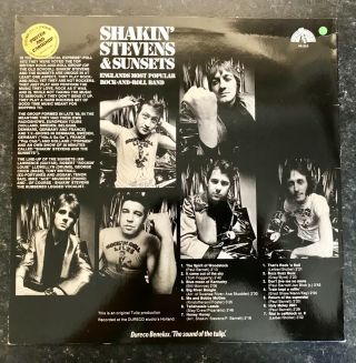 Shakin’ Stevens And The Sunsets Rare Dureco Benelux Lp 1973 Ex Cond Rockabilly