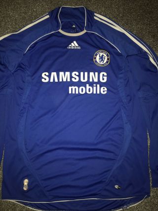 Chelsea Home Shirt 2006/08 Long Sleeved Large Rare