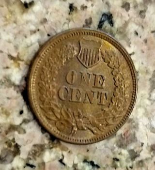 RARE 1866 BROWN U.  S INDIAN HEAD PENNY CLEAR SHARP DETAILS N/R 4