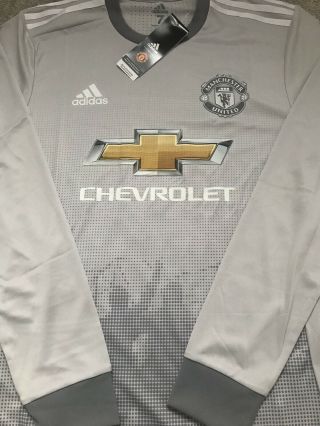 Rare Manchester United Man Utd 2017/18 Player Issue Third Shirt Size 7 L/s Bnwt