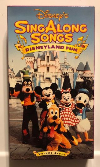 Disneys Sing Along Songs Volume Seven 7 Disneyland Fun Vhs Rare Oop W/ Pop