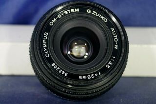 Olympus Om - System G.  Zuiko Auto - W 28mm 1:3.  5 Very Rare Vintage Lens - 0314