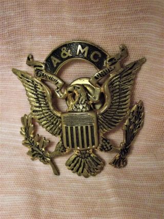 Rare Texas A&m College Tx Aggies Rotc Hat Badge Vintage