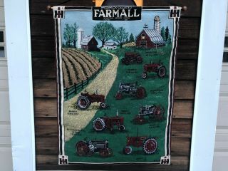 Mccormick Deering Farmall International Harvester Tractor Cloth Banner Rare