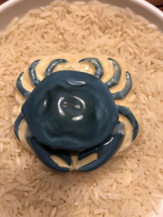 Nora Fleming Retired LARGE CRAB ON ROCK Mini - RARE 2.  5” Wide 7