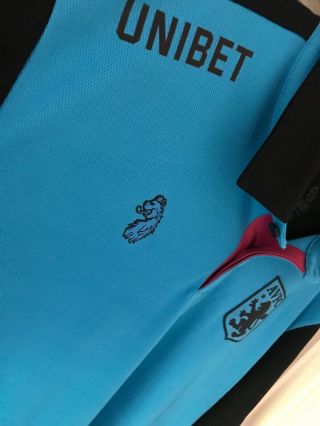 Rare Aston Villa Fc Player Staff Issue Polo Shirt Top Unibet By Luke Large