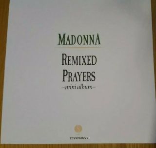 Madonna Rare Like A Prayer ' Remixed Prayers ' Mini Album Australian/Japan Import 3